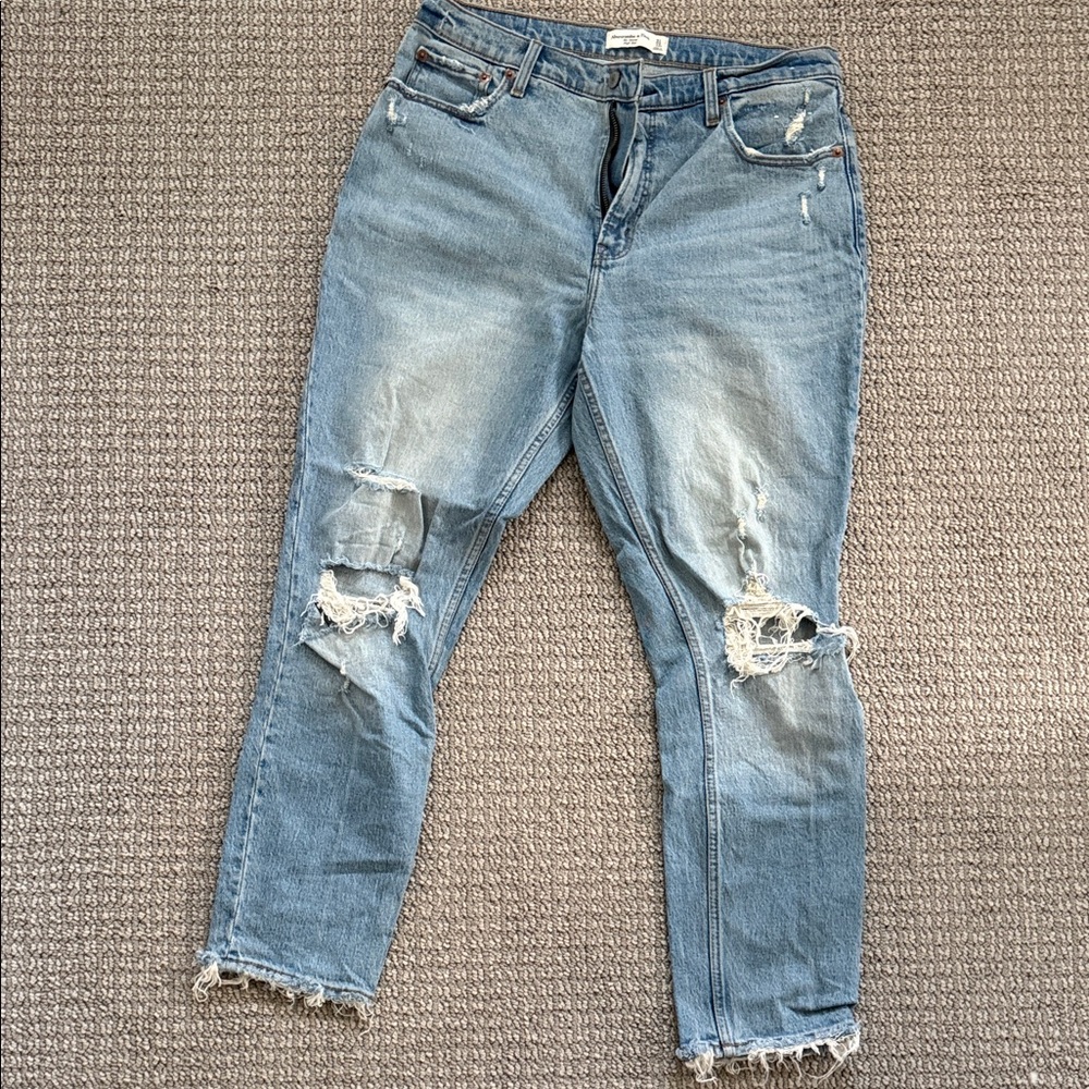 Abercrombie Distressed Blue Jeans